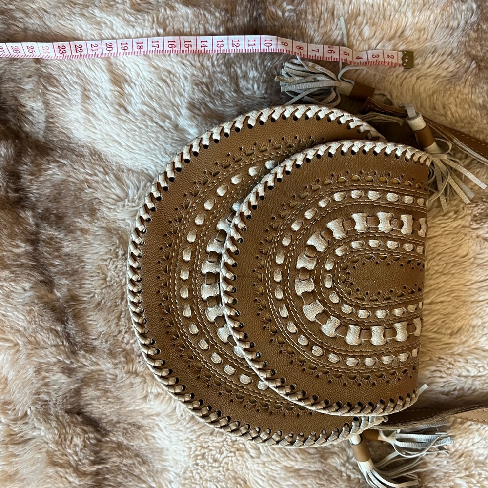 Ukrainian Handmade Leather Crossbody Bag - Picture 5 of 7